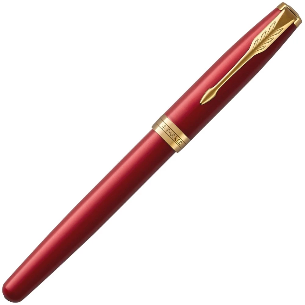Ручка перьевая Parker Sonnet Core F539, Lacquer Red GT (Перо F)