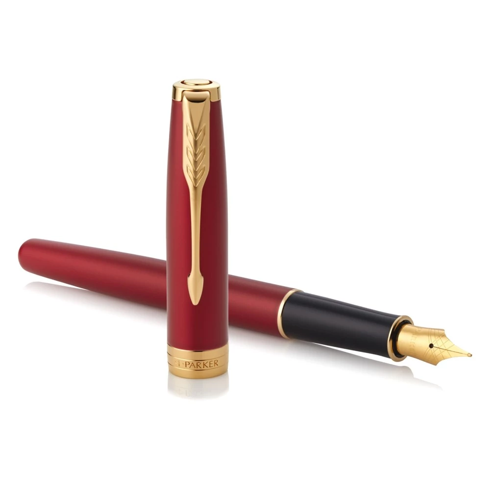 Ручка перьевая Parker Sonnet Core F539, Lacquer Red GT (Перо F)