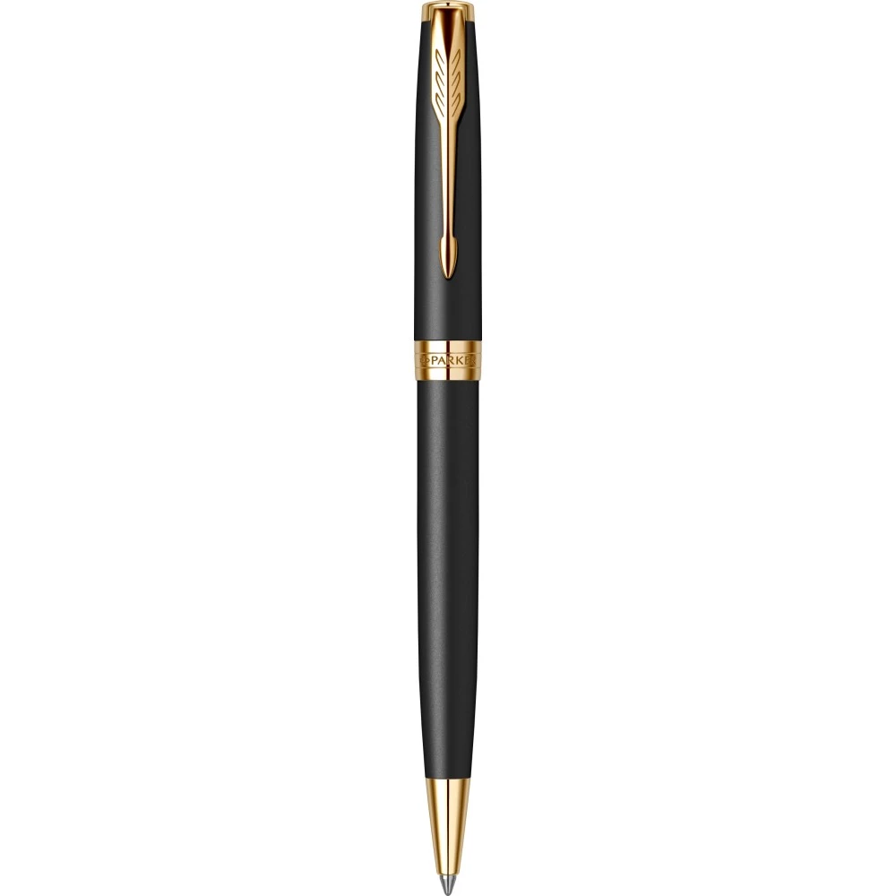 Подарочный набор: Шариковая ручка Parker Sonnet Core K528, Matte Black GT +  Ежедневник Premium, Black GS